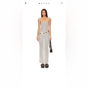 Wow Couture Sleeveless Ribbed Maxi Dress - Gray